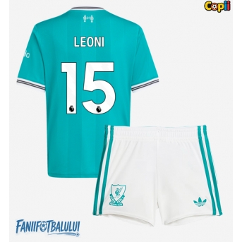 Liverpool Giovanni Leoni #15 Echipament de Fotbal Replică 2025-26 Copii Treilea (+ Șorturi)